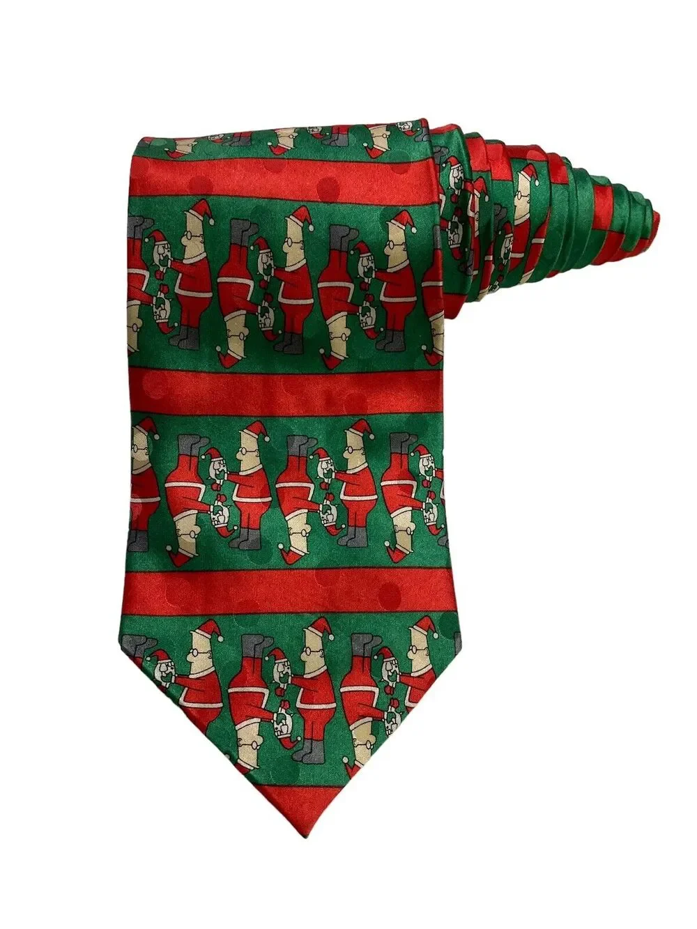 Softwear Dilbert Dogbert Christmas Holiday Cartoon Novelty Necktie 100% Silk